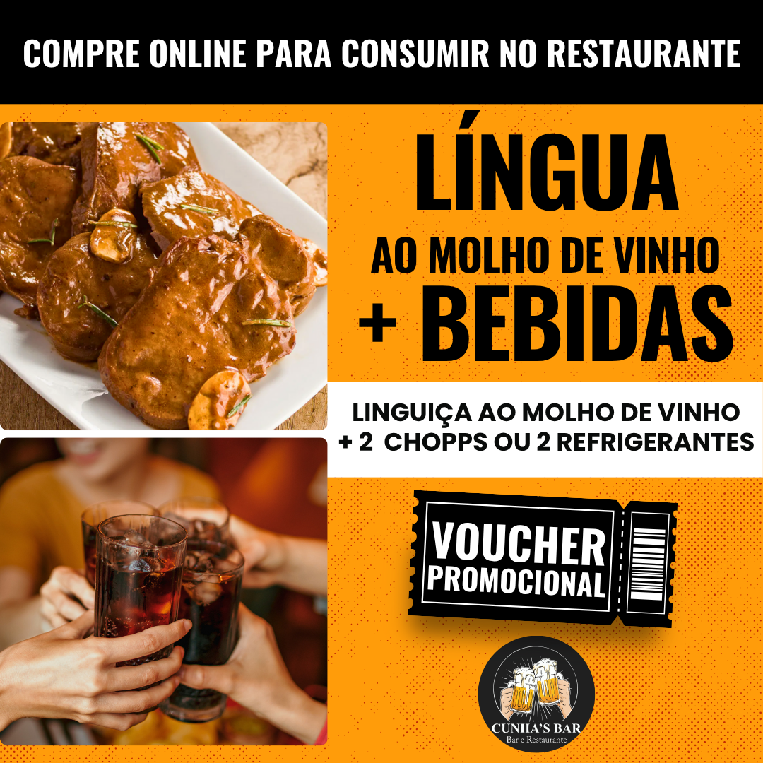 5. Língua ao molho de vinho + 2 Bebidas